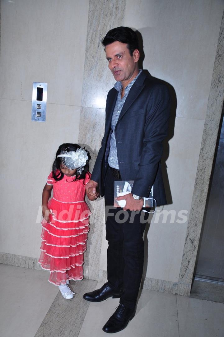 Manoj Bajpayee with daughter Ava Nayla at the Promotion of his Film Tandav