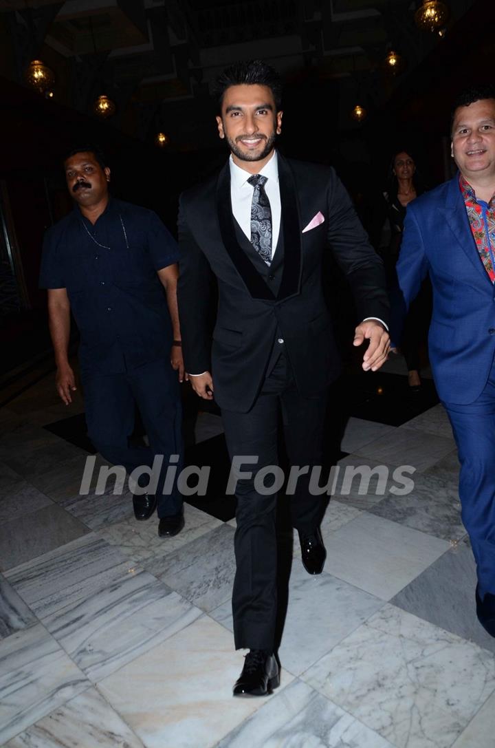 Ranveer Singh was snapped at Toronto's MOU with Film City