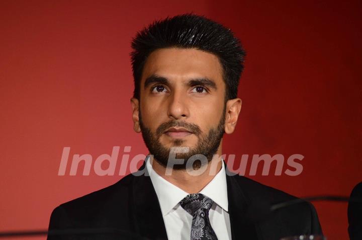 Ranveer Singh was snapped at Toronto's MOU with Film City