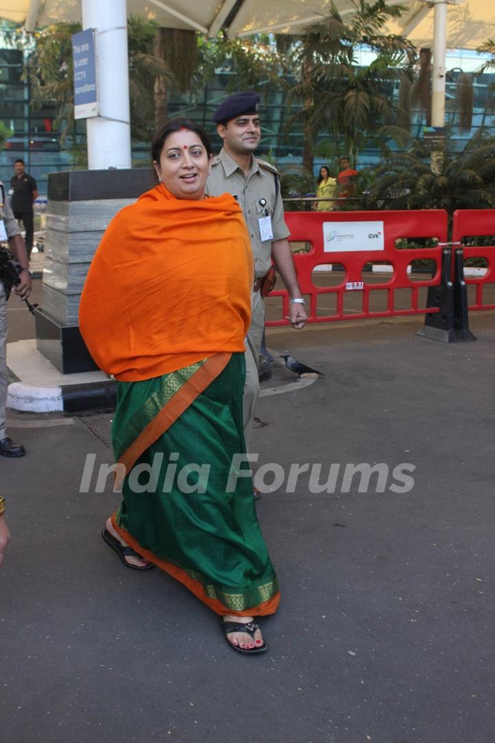 Smriti Irani Snapped at Airport