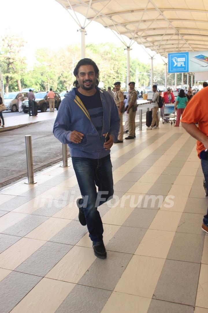 R. Madhavan Snapped at Airport