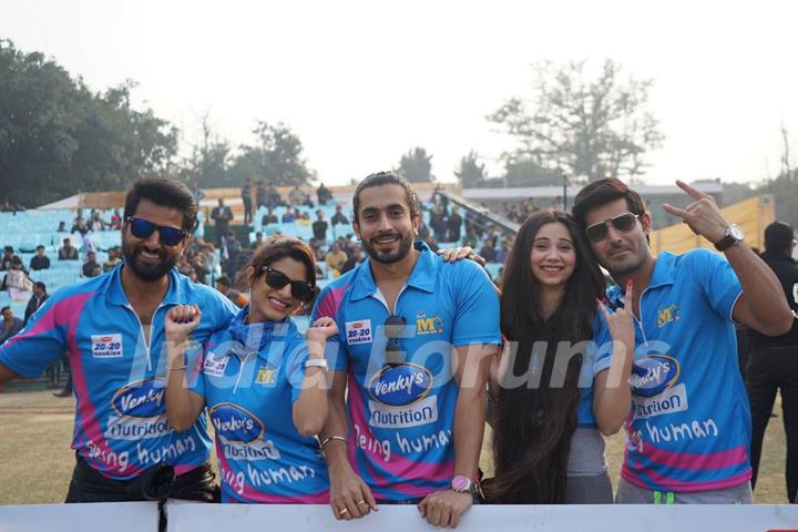 Sunny Singh and Omkar Kapoor at 'Celebrity Cricket League' Match