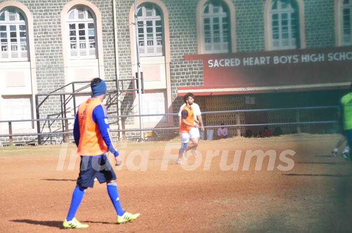 Armaan Jain Snapped Practicing Soccer