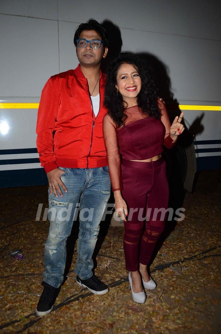 Neha Kakkar with Ankit Tiwari at Promotional Event of 'Sanam Re'