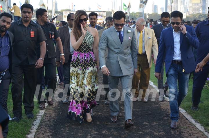 Saif Ali Khan and Kareena Kapoor at Kingfisher Ultra Derby 2016