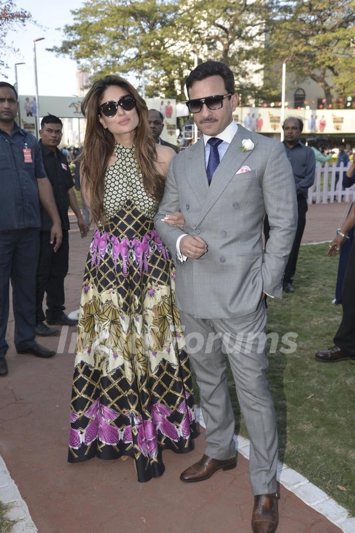 Kareena Kapoor and Saif Ali Khan at Kingfisher Ultra Derby 2016