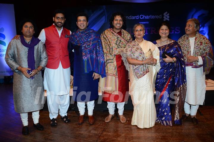 Abhishek and Jaya Bachchan and Amjad Ali Khan at Amaan Ali and Ayaan Ali Concert