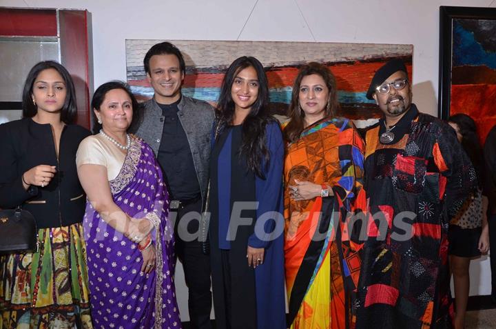 Bollywood Actor Vivek Oberoi with Wife Priyanka Alva at an Art Exhibition