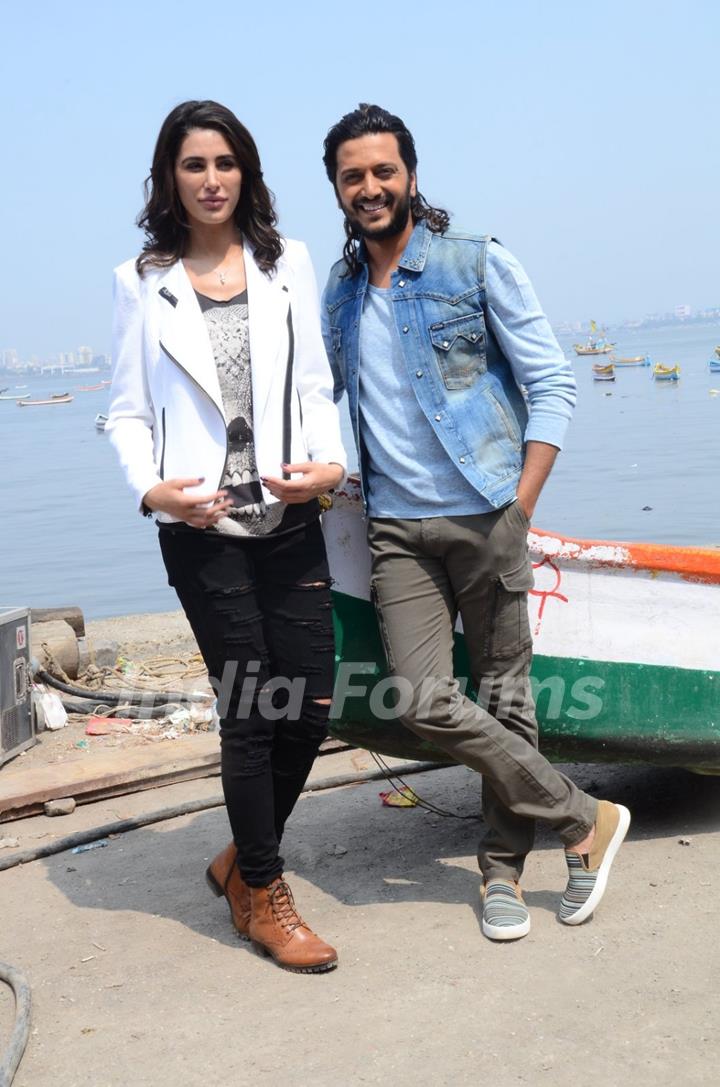 Nargis Fakhri and Riteish Deshmukh at  Launch of Film 'Banjo'