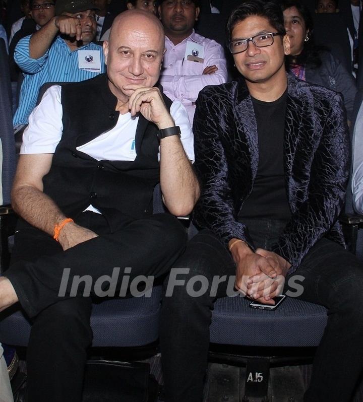 Anupam Kher and Shaan at a Charity Event