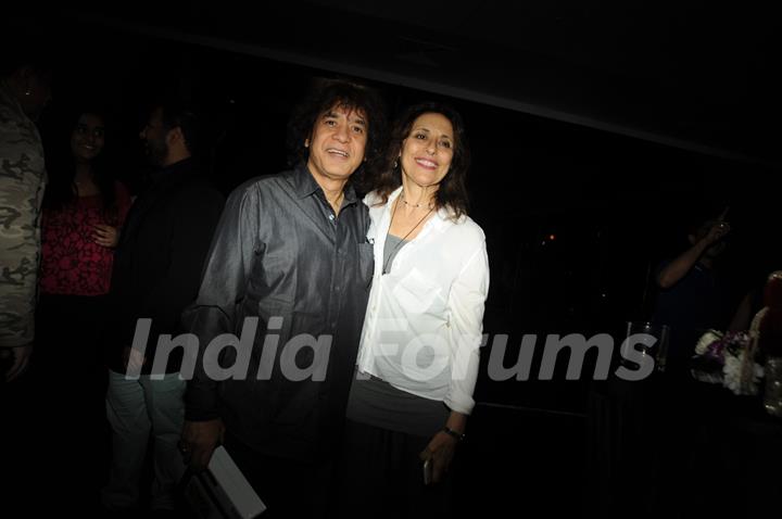 Ustaad Zakir Hussain and Wife at Louiz Banks 75th Birthday Celebrations