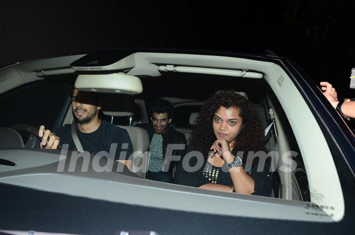 Sidharth Malhotra drives Aditya Roy Kapur to Special Screening of Fitoor