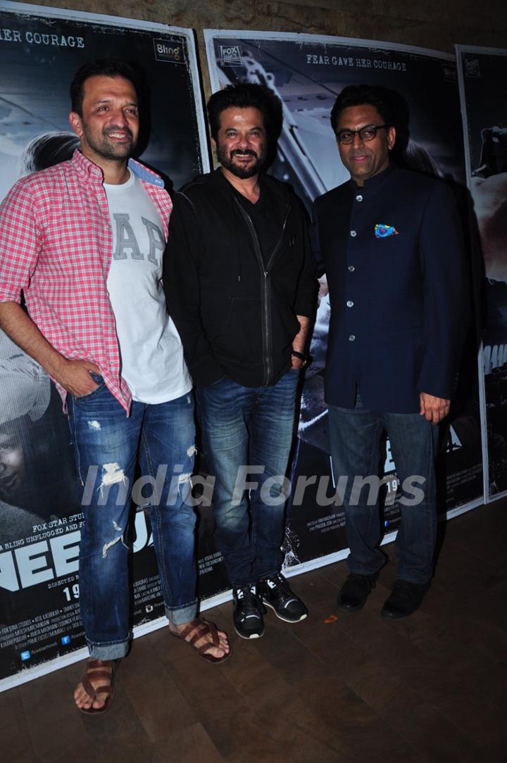 Anil Kapoor, Atul Kasbekar and Ram Madhvani at Special Screening of Neerja