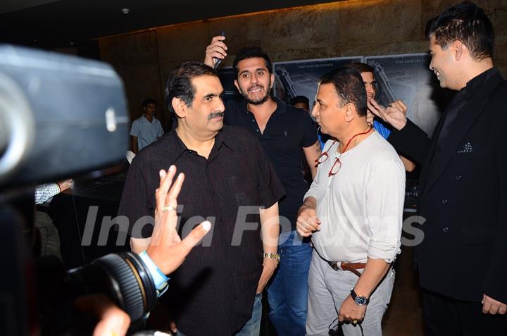 Ritesh Sidhwani and Sunil Gavaskar at Special Screening of 'Neerja'