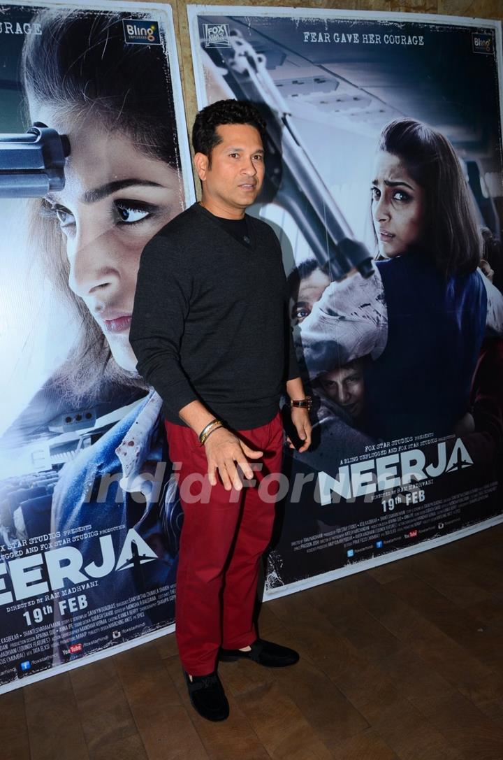 Sachin Tendulkar at Special Screening of 'Neerja'