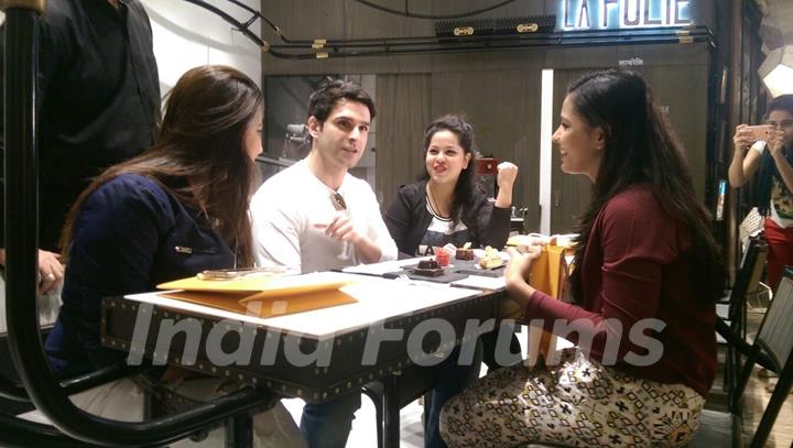 Loveshhuda Actor Girish Kumar Having a Coffee Date on Valentine's Day with Winners of FCUK contest.