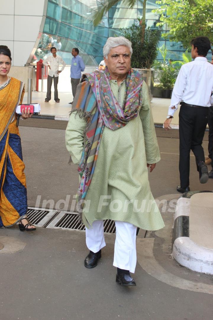 Airport Diaries: Javed Akhtar Snapped