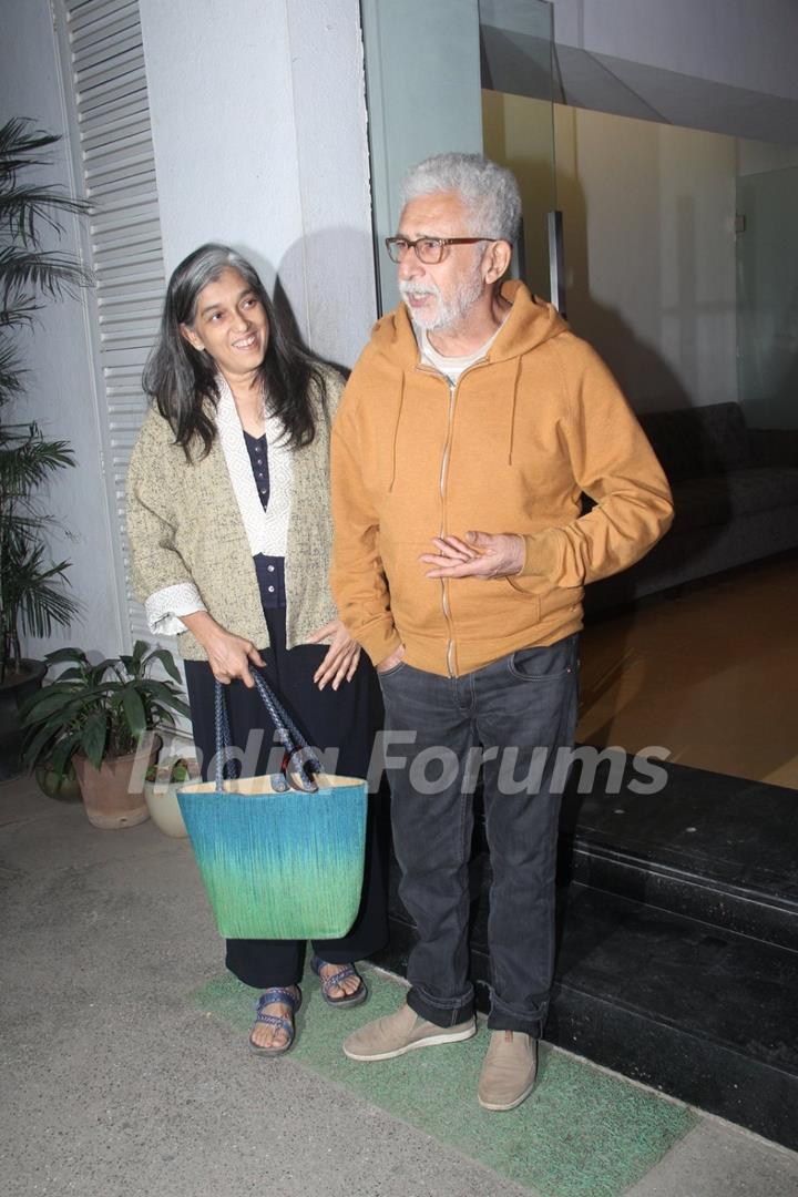 Ratna Pathak Shah and Naseeruddin Shah at Special Screening of 'Aligarh'