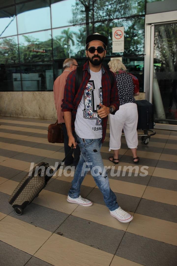 Ayushmann Khurrana was spotted at Airport