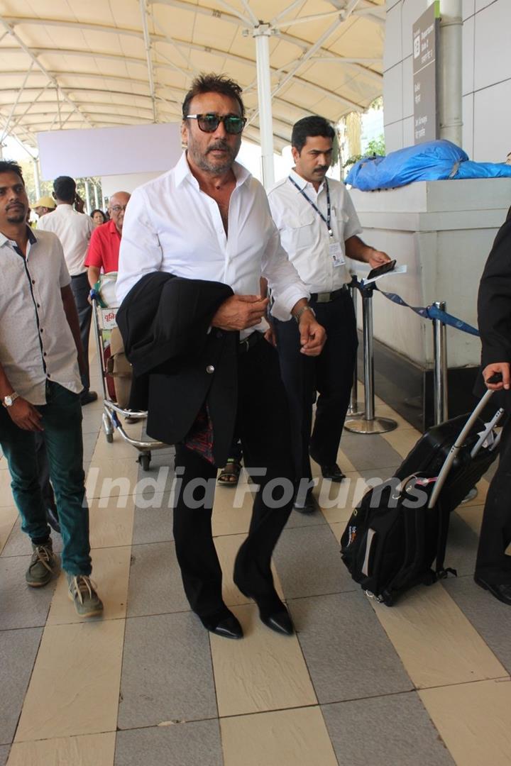 Jackie Shroff was spotted at Airport