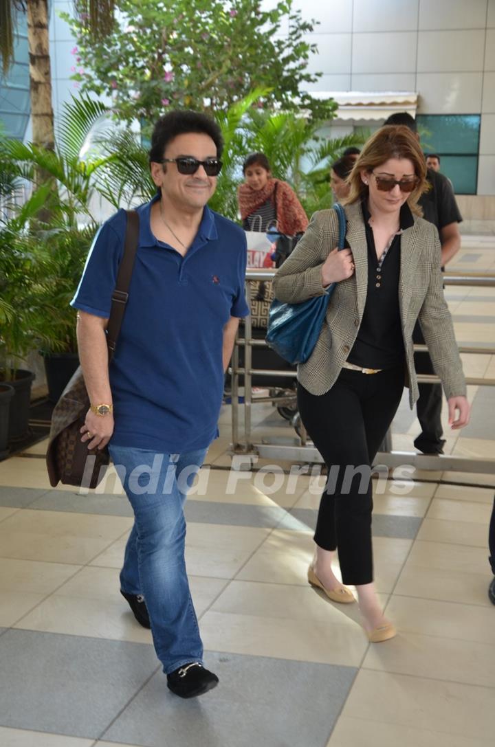 Airport Spotting: Adnan Sami with Wife