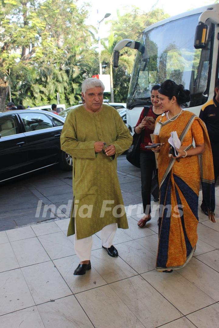 Javed Akhtar was spotted at Airport