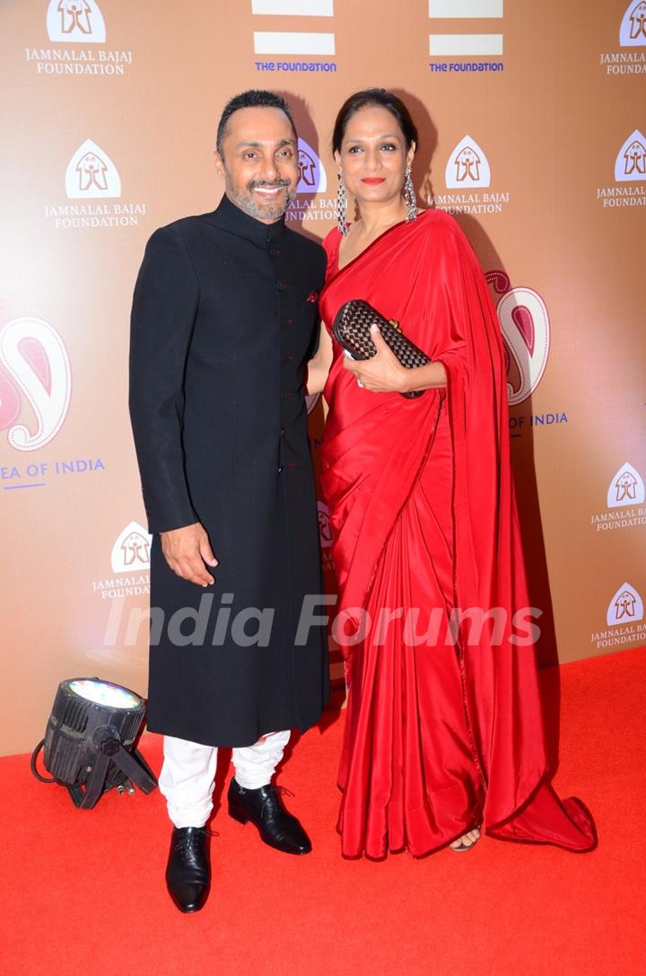 Rahul Bose poses with a guest at his Auction Event