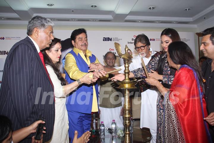 Lighting of the Lamp at Shatrughan Sinha's Book Launch