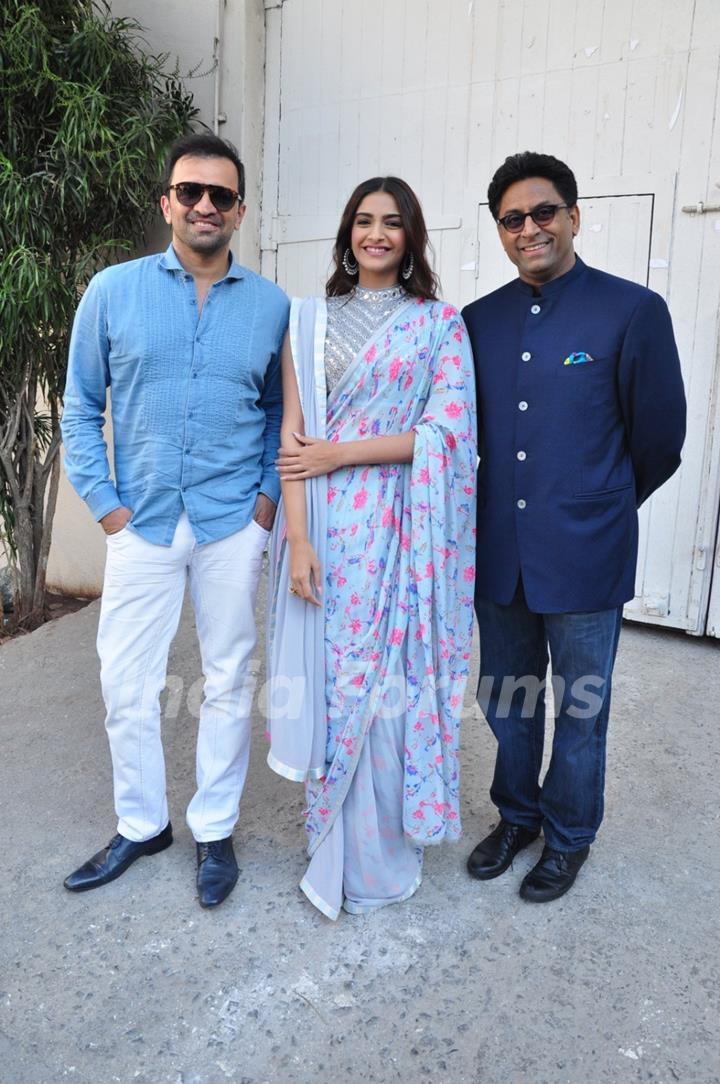 Atul Kasbekar, Sonam Kapoor and Ram Mahvani for Promotions of 'Neerja'