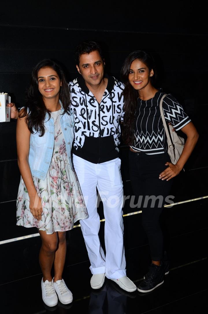 Ganesh Hegde with Shakti and Mukti Mohan at Special Screening of 'Tere Bin Laden: Dead or Alive'