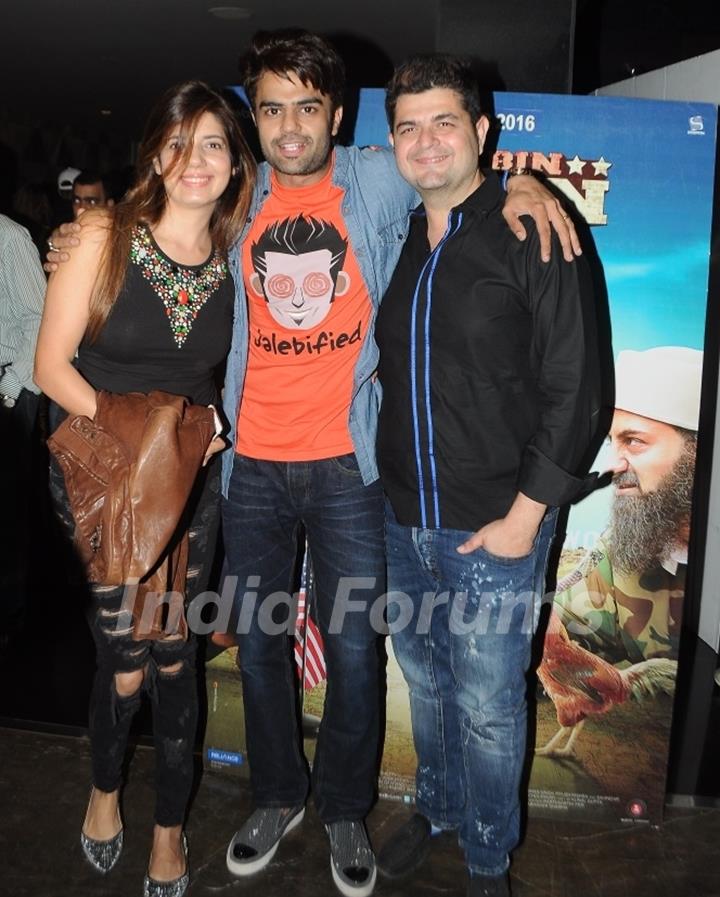 Dabboo Ratnani with Wife and Manish Paul at Special Screening of 'Tere Bin Laden: Dead or Alive'