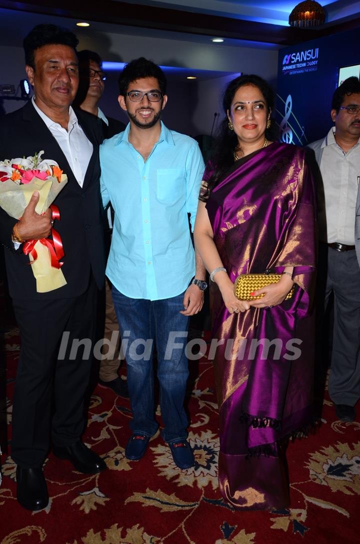 Aditya and Rashmi Thackeray at Anu Malik's Felicitation Ceremony