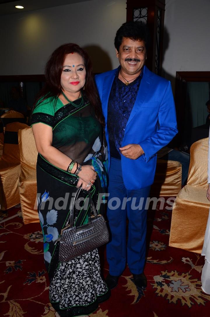 Udit Narayan with wife Anu Malik's Felicitation Ceremony