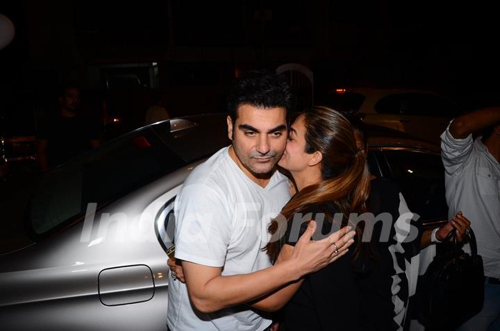 Arbaaz Khan and Amrita Arora Snapped at Olive Post attending dinner of her parent's anniversary