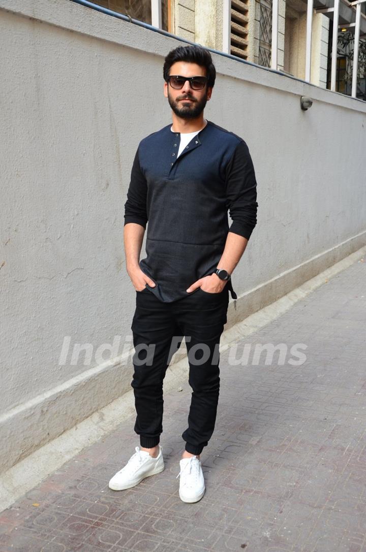 Fawad Khan for Kapoor & Sons promotions at Johar's office