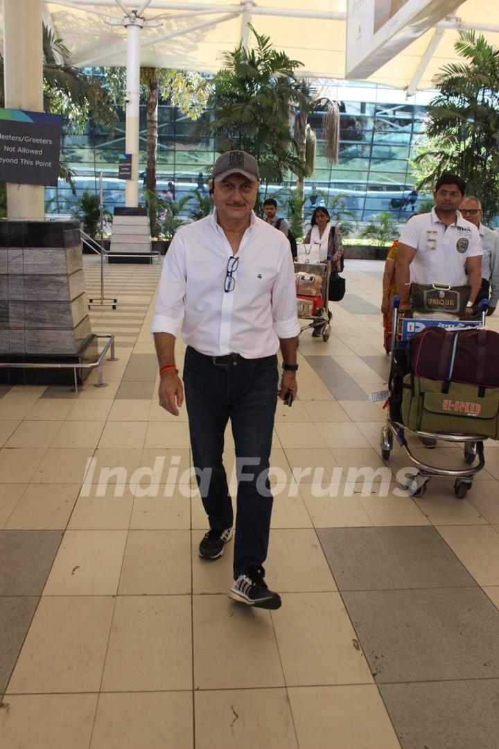 Airport Diaries: Veteran actor Anupam Kher