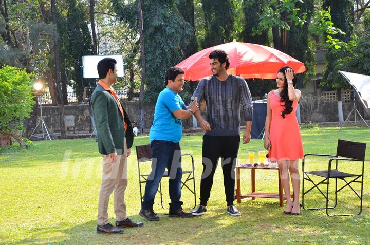 Arjun Kapoor Promotes Ki and Ka on a TV Show Set