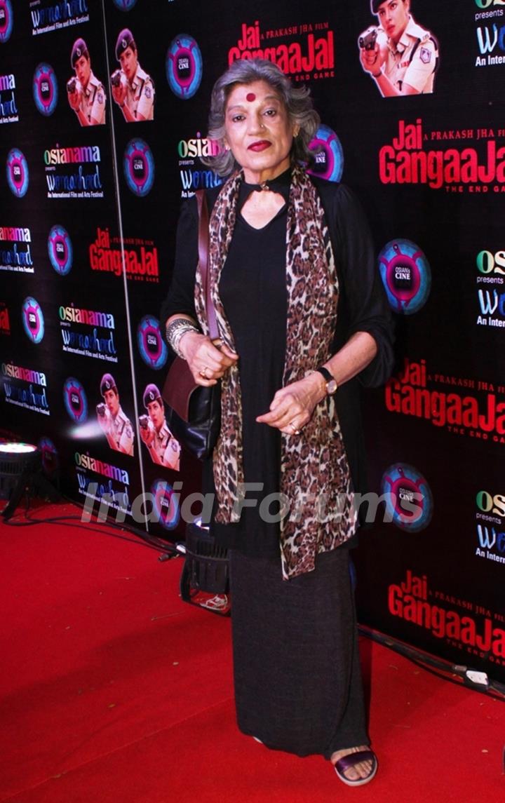 Theatre actor Dolly Thakore at Jai Gangaajal Red Carpet Special Screening