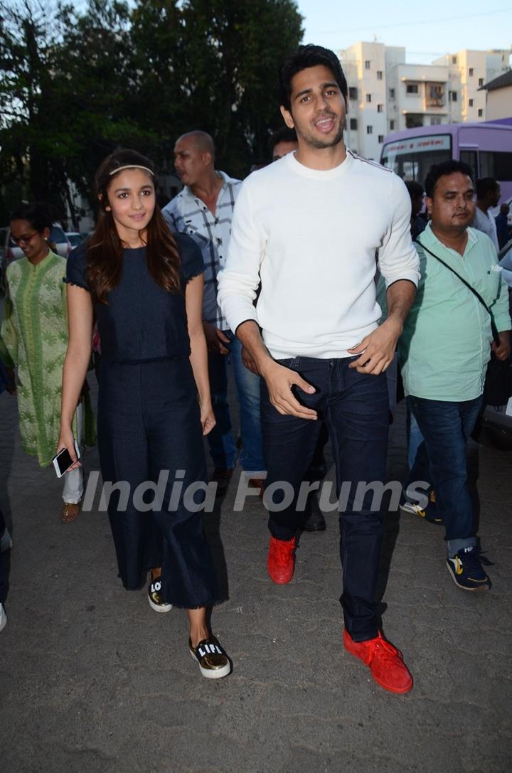 Sidharth Malhotra and Alia Bhatt for Kapoor & Sons Promotion at Mehboob Studio