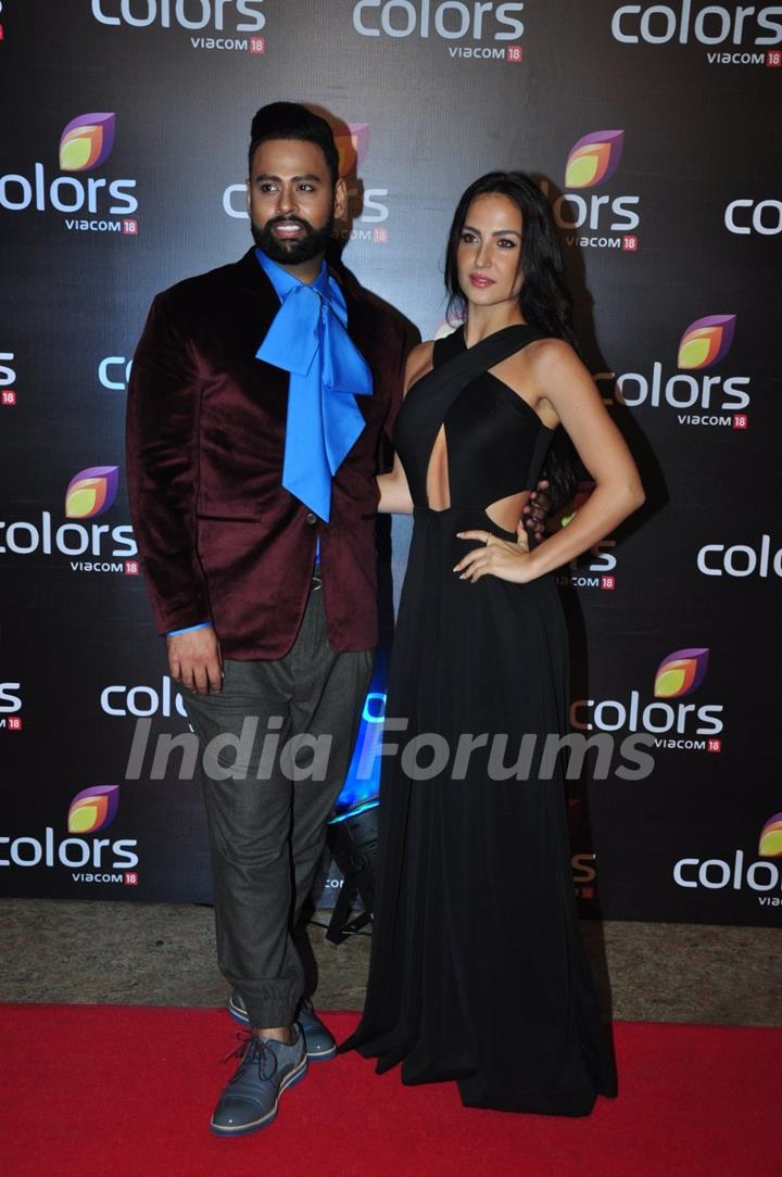 VJ Andy with Elli Evram at Colors TV's Red Carpet Event