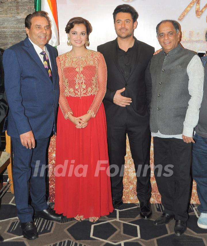 Dharmendra Singh Deol and Dia Mirza at Celebration of Completion of the film 'Salam Mumbai'