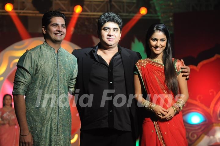 Rajan Shahi with Karan Mehra and Hina Khan