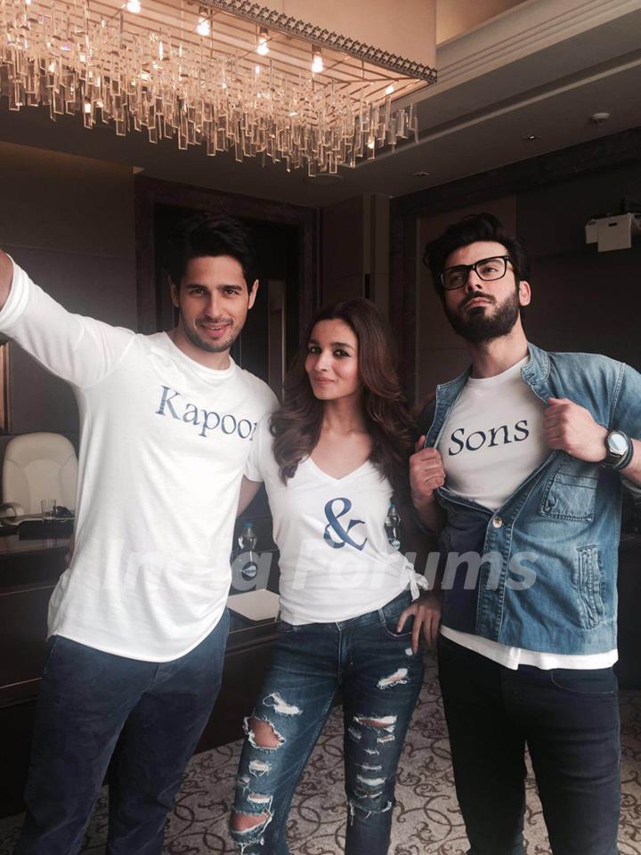 Sidharth Malhotra, Alia Bhatt and Fawad Khan for Kapoor & Sons