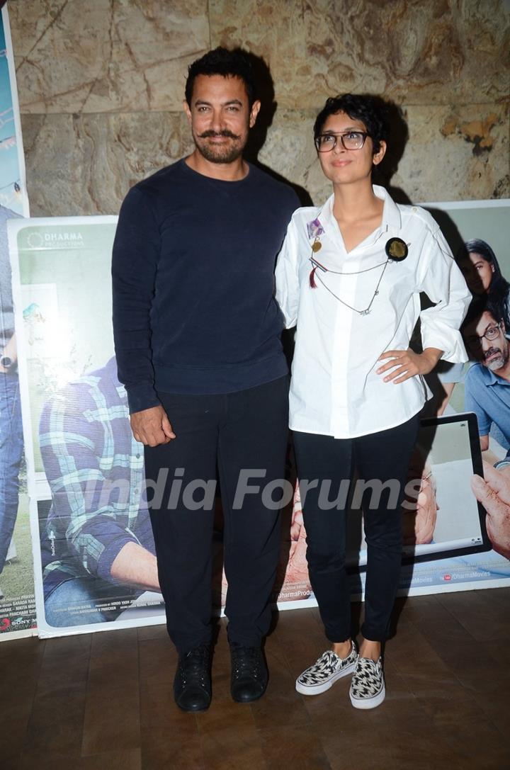 Aamir Khan and  Kiran Rao at Special Screening of Kapoor & Sons