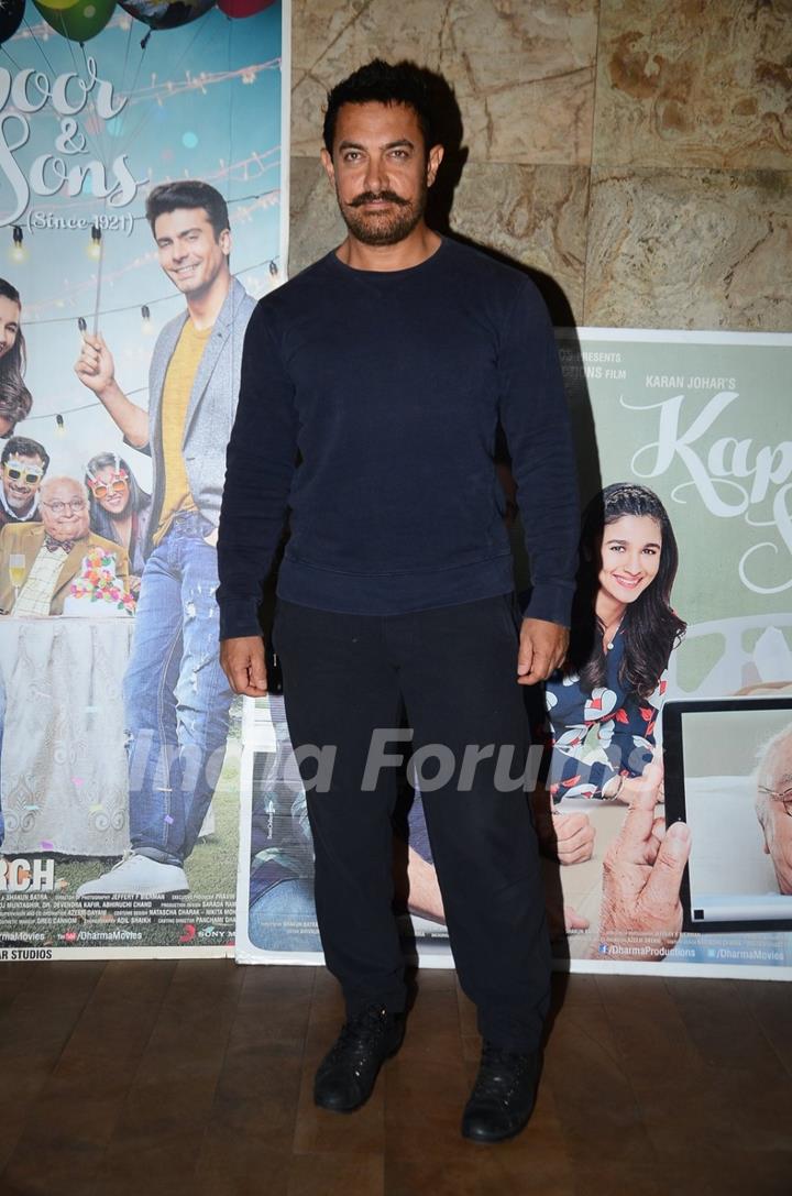 Aamir Khan at Special Screening of Kapoor & Sons