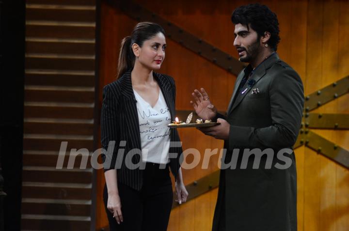 Kareena Kapoor and Arjun Kapoor on the sets of Khatron Ke Khiladi