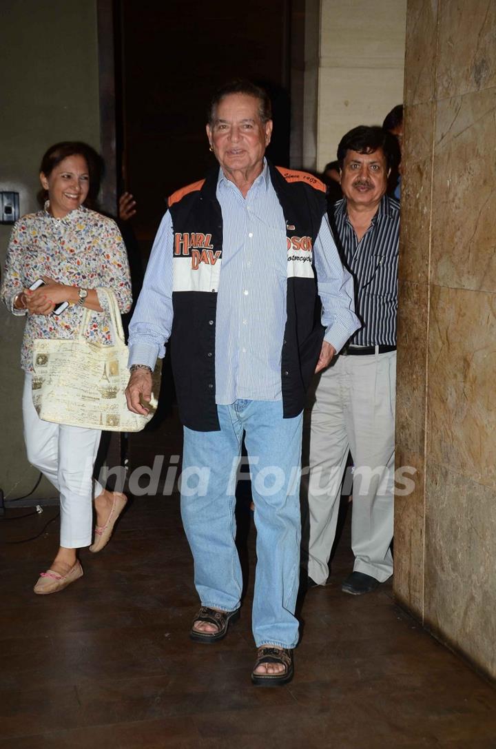 Salim Khan at Special Screening of Kapoor & Sons