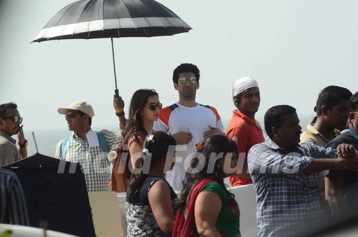 Shraddha Kapoor and Aditya Rao Kapoor On Location Shoot