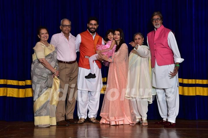 Amitabh BachchanAbhishek Bachchan and Aishwarya Rai Bachchan at Annual Day of Kookaburra Play School