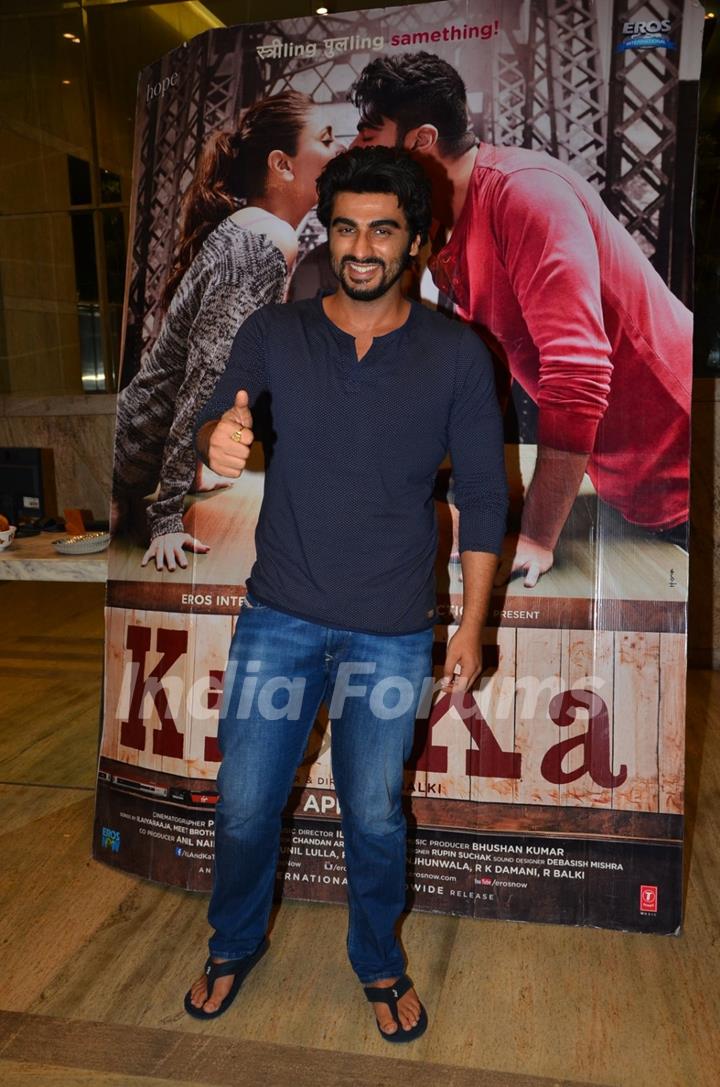 Arjun Kapoor at Screening of Ki and Ka